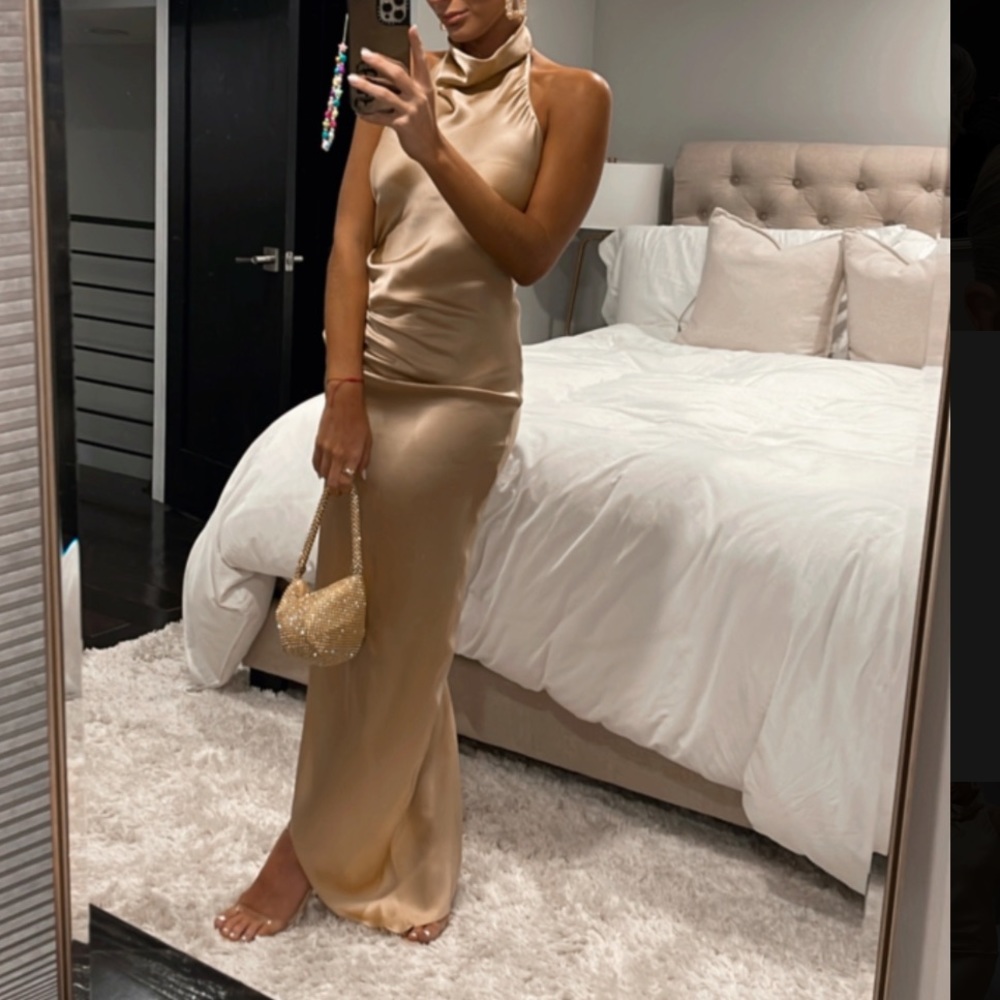 Revolve gold gown size XS